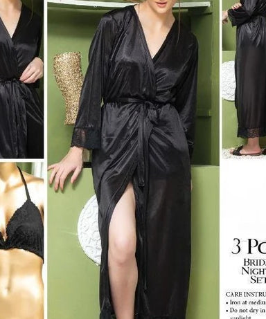 Silk 3Pcs Nighty