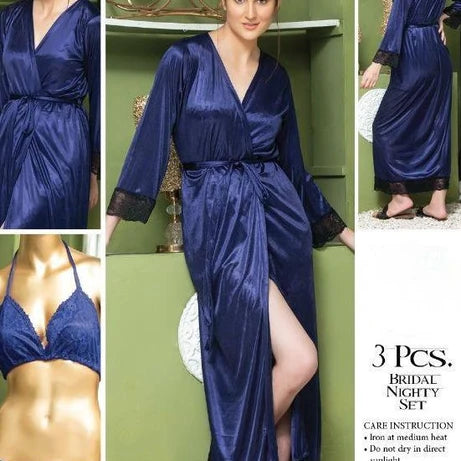 Silk 3Pcs Nighty