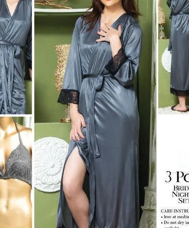 Silk 3Pcs Nighty