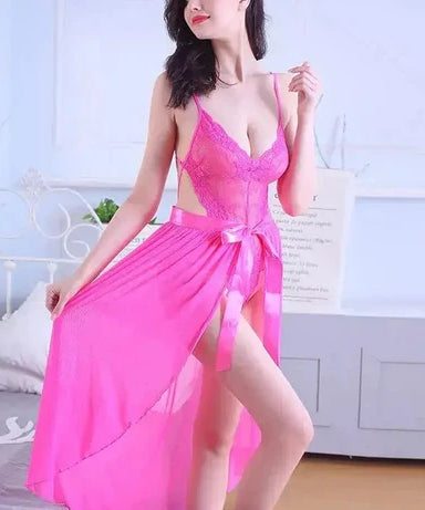 2-Pcs Floral Design Nightwear Lingerie